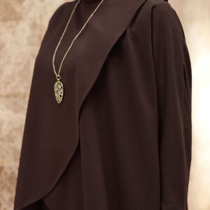 MDI Skirt and Tunic Two-Piece Set Brown