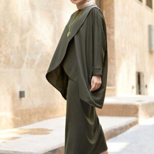 MDI Skirt and Tunic Two-Piece Combination Khaki