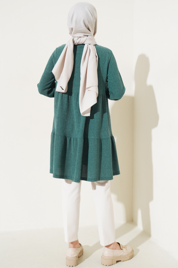 Layered Tree Bark Tunic Green - Image 2