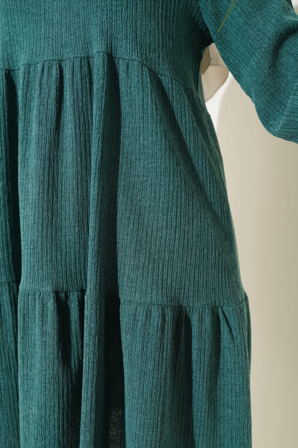 Layered Tree Bark Tunic Green - Image 3