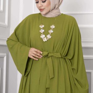 Leyli Hijab Abaya Set Pistachio Green