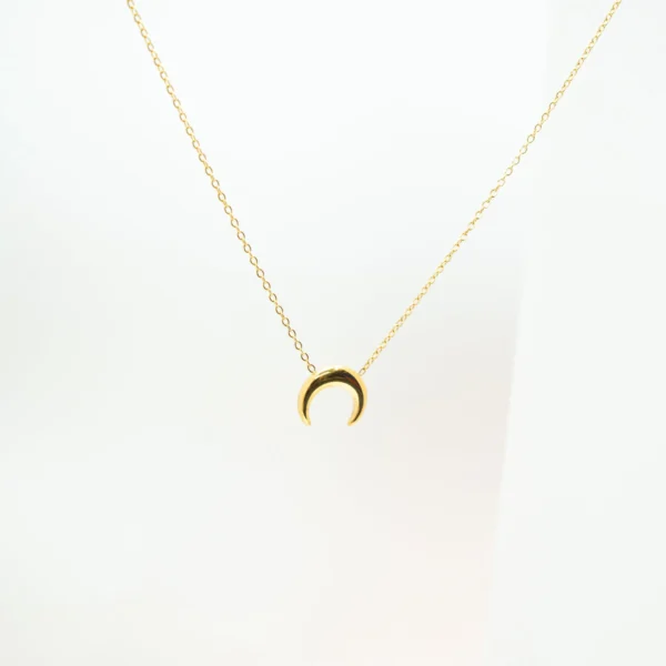 Minimal Crescent Necklace - Image 5