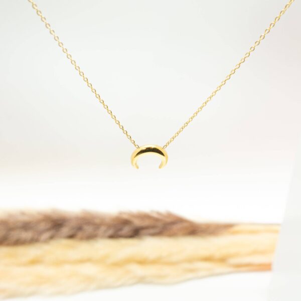Minimal Crescent Necklace - Image 4